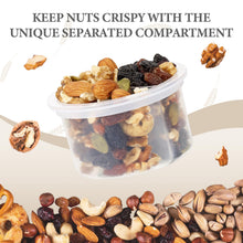 Load image into Gallery viewer, 2 Pack Overnight Oats Containers with Lids Folding Spoons and Divided Compartments