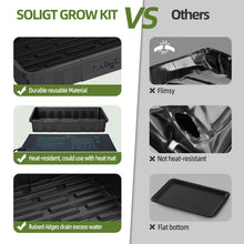 Load image into Gallery viewer, Extra Thick Heavy Duty 10 Pack Seed Starting Trays - Microgreens Growing Trays Seedling Plant Germination Starter Tray Transplant Fodder Flats, No Holes, No Leakage, Reusable, 14 * 10.8 * 2.3"