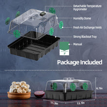 Load image into Gallery viewer, Monotub Mushroom Grow Kit, Mushroom Monotub Grow Kit Fruiting Chamber Still Air Box with Temperature Hygrometer, Fresh Air Exchange Dome, Humidity Adjustable Vent, Sturdy, Reusable