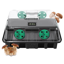 Load image into Gallery viewer, Monotub Mushroom Grow Kit, Mushroom Monotub Grow Kit Fruiting Chamber Still Air Box with Temperature Hygrometer, Fresh Air Exchange Dome, Humidity Adjustable Vent, Sturdy, Reusable