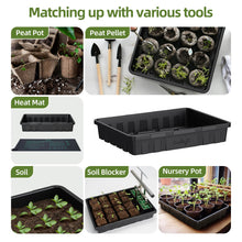 Load image into Gallery viewer, Extra Thick Heavy Duty 10 Pack Seed Starting Trays - Microgreens Growing Trays Seedling Plant Germination Starter Tray Transplant Fodder Flats, No Holes, No Leakage, Reusable, 14 * 10.8 * 2.3"