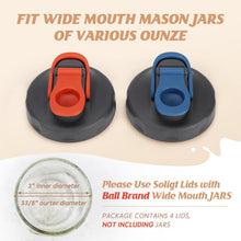 Load image into Gallery viewer, 4 Pack Mason Jar Wide Mouth Pour Spout Filp Lids