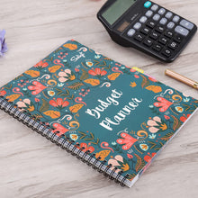 Load image into Gallery viewer, Customize Blue Floral Monthly Budget Planner
