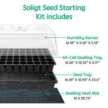 Load image into Gallery viewer, Soligt 2 Set 60 Cell Seed Starter Kit with Humidity Domes
