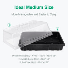 Load image into Gallery viewer, Soligt Strong Plant Seed Starting Trays with Humidity Domes