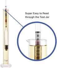 Load image into Gallery viewer, Triple Scale Hydrometer and Glass Test Jar ABV Brix and Gravity Test Kit
