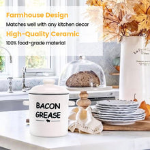 Load image into Gallery viewer, Ceramic Bacon Grease Keeper Container Strainer