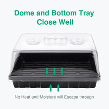 Load image into Gallery viewer, Soligt Strong Plant Seed Starting Trays with Humidity Domes