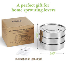 Load image into Gallery viewer, SOLIGT Stackable Stainless Steel Seed Sprouting Kit