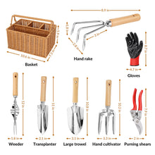 Load image into Gallery viewer, SOLIGT Gardening Hand Tools Basket Pruning Shears Cultivator Gloves Stainless Steel Gardening Tools