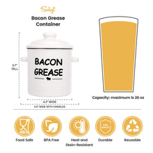 Load image into Gallery viewer, Ceramic Bacon Grease Keeper Container Strainer