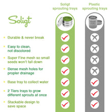 Load image into Gallery viewer, SOLIGT Stackable Stainless Steel Seed Sprouting Kit