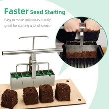 Load image into Gallery viewer, 4 Cell Soil Blocker with Handle
