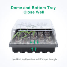 Load image into Gallery viewer, Soligt 4 Set Strong Jiffy Greenhouse Trays with Humidity Dome
