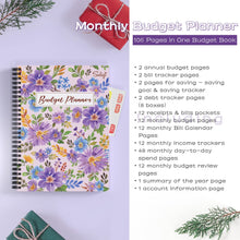 Load image into Gallery viewer, Customize Pink Floral Monthly Budget Planner