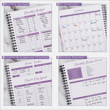 Load image into Gallery viewer, Customize Pink Floral Monthly Budget Planner