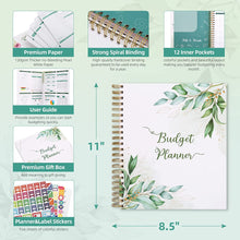 Load image into Gallery viewer, Customize Green Professional Monthly Budget Planner