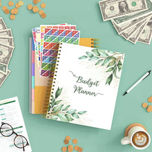Load image into Gallery viewer, Customize Green Professional Monthly Budget Planner