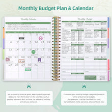 Load image into Gallery viewer, Customize Green Professional Monthly Budget Planner