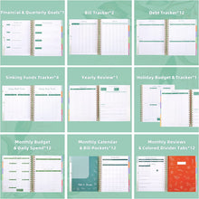 Load image into Gallery viewer, Customize Green Professional Monthly Budget Planner
