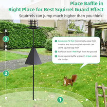 Load image into Gallery viewer, Upgraded Squirrel Baffle with Dual Defense, Squirrel Proof for Bird Feeder Pole Outside, Bird Food House Guard for Shepherd Hook, Raccoon Stopper, Rust Chew Proof Heavy Duty Galvanized Steel

