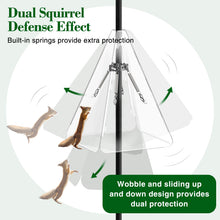 Load image into Gallery viewer, Upgraded Squirrel Baffle with Dual Defense, Squirrel Proof for Bird Feeder Pole Outside, Bird Food House Guard for Shepherd Hook, Raccoon Stopper, Rust Chew Proof Heavy Duty Galvanized Steel
