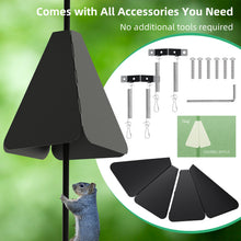 Load image into Gallery viewer, Upgraded Squirrel Baffle with Dual Defense, Squirrel Proof for Bird Feeder Pole Outside, Bird Food House Guard for Shepherd Hook, Raccoon Stopper, Rust Chew Proof Heavy Duty Galvanized Steel
