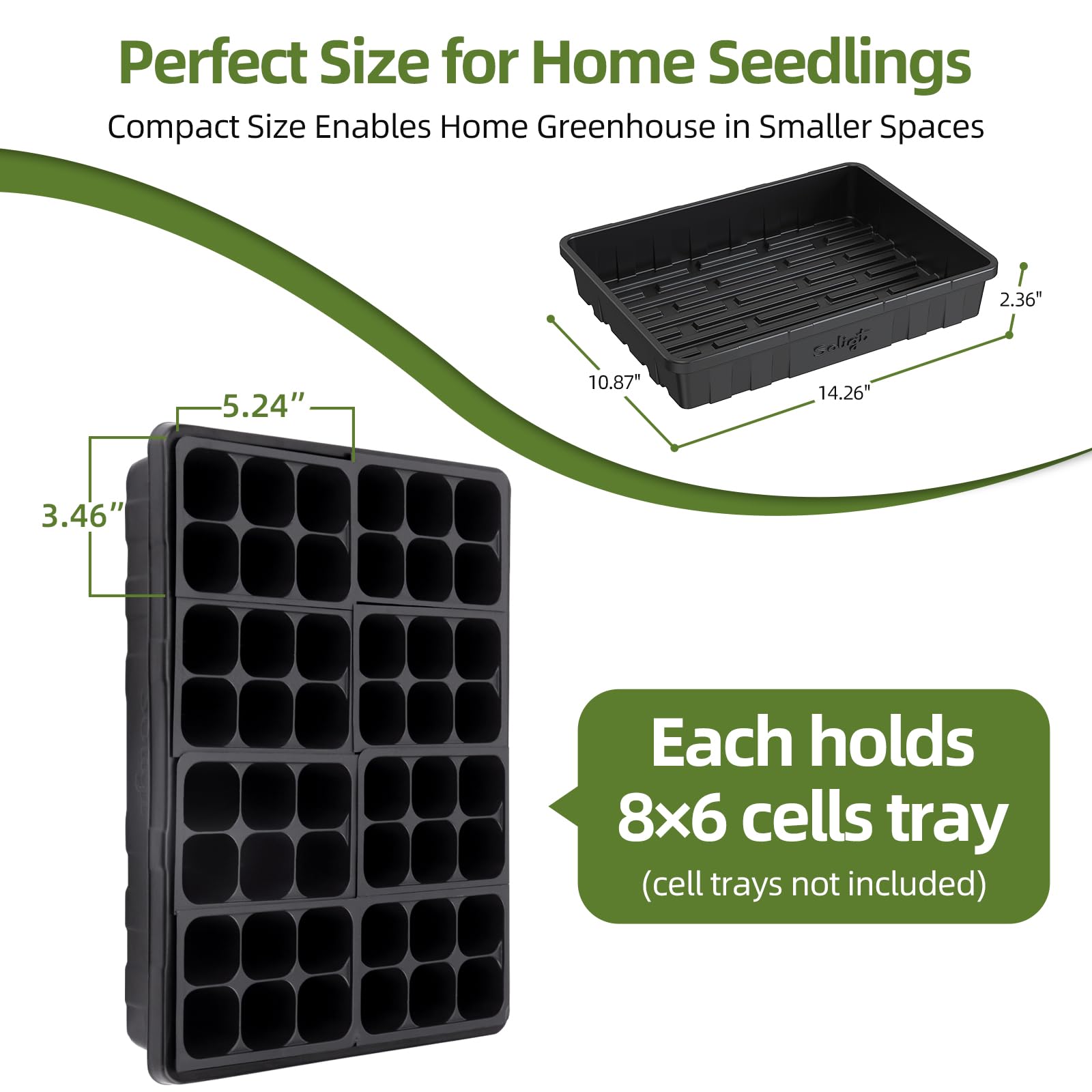 seed planting flats Extra Thick Heavy Duty 10 Pack Seed Starting Trays