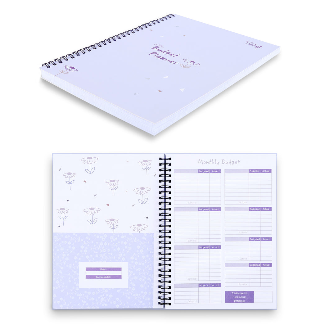 Purple Monthly Customize Budget Planner Book – soligtkitchen