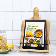 Load image into Gallery viewer, Wood Board Adjustable Cookbook Stand Holder
