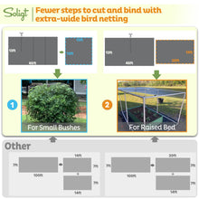 Load image into Gallery viewer, Bird Netting for Garden 13FT X 46FT Extra Wide Garden Netting with 100 Ties
