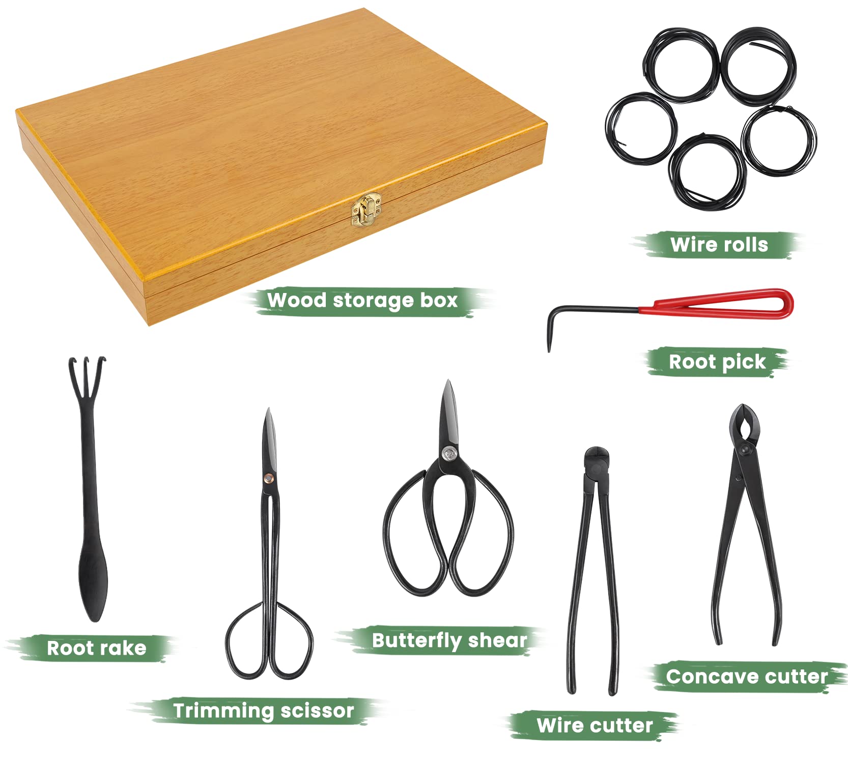 Wood Box 12PCS Heavy Duty Bonsai Tree Kit – soligtkitchen