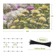 Load image into Gallery viewer, Bird Netting for Garden 13FT X 46FT Extra Wide Garden Netting with 100 Ties
