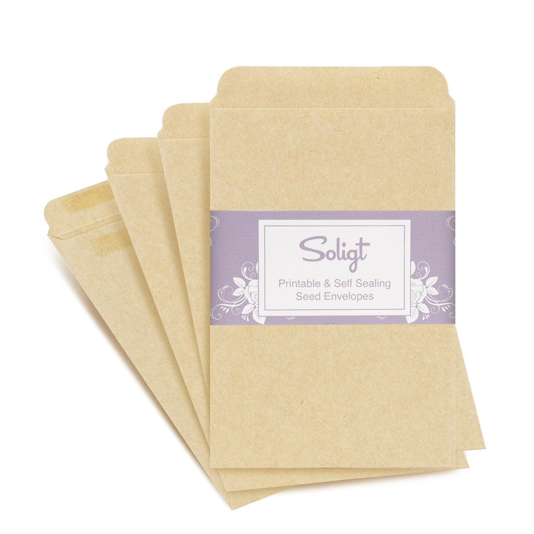 Soligt Self-Sealing Printable Seed Packet Envelopes