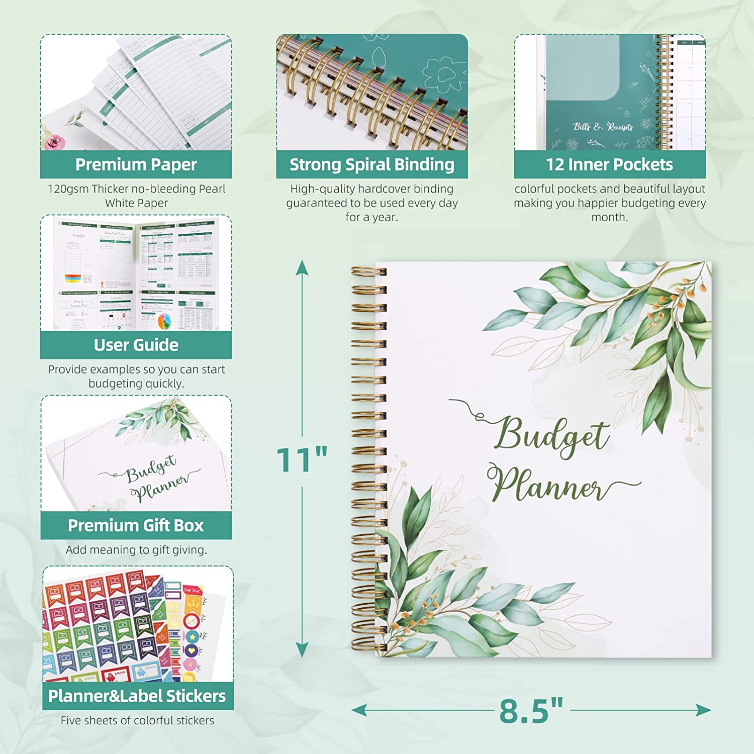 Monthly Budget Planner and Bill Organizer Book - MG Publish